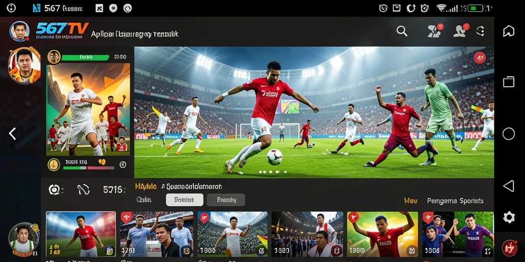 Screenshot gameplay 567TV menampilkan pertandingan olahraga yang seru.