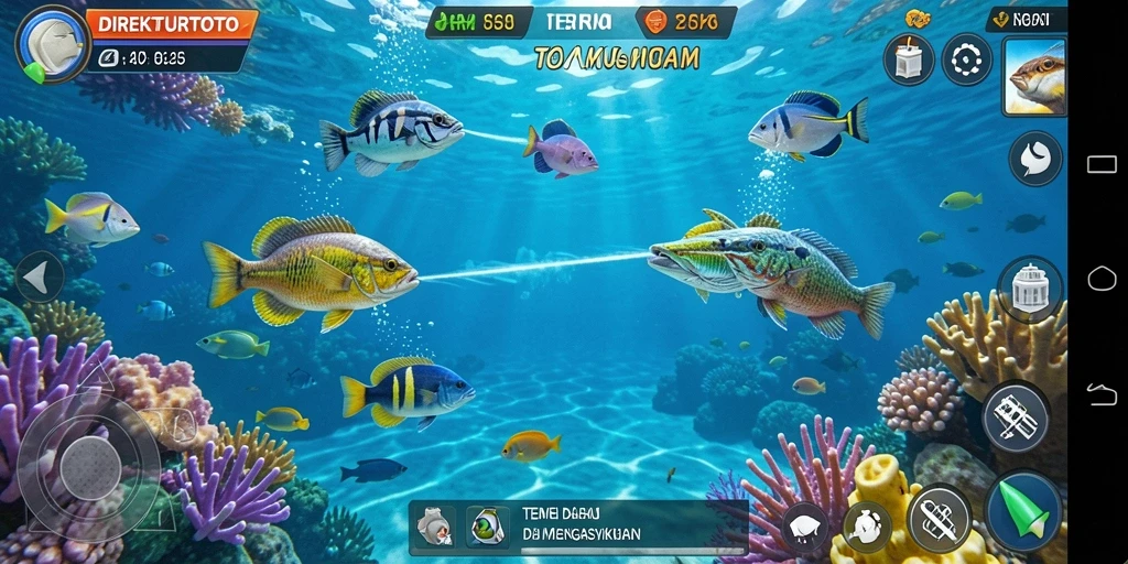 Tampilan gameplay seru dalam game Tembak Ikan DIREKTURTOTO.