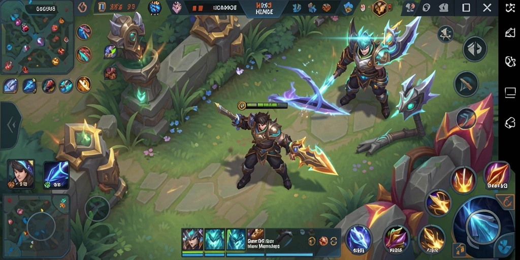 Tampilan gameplay seru dalam HOKIGAME yang menampilkan pertarungan tim.