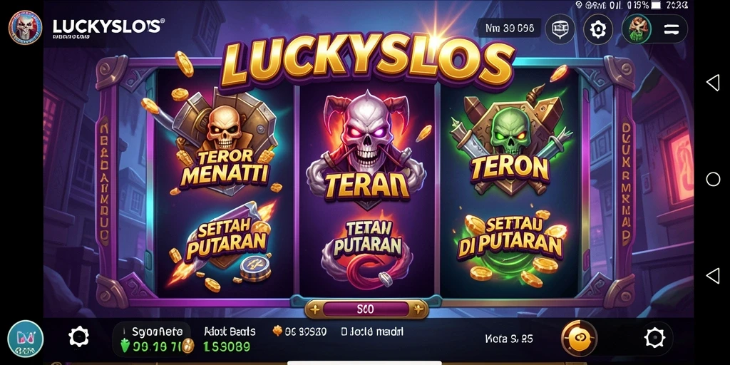 Tampilan gameplay menakutkan di LUCKYSLOTS yang membuat adrenalin terpacu.