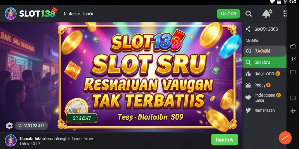 Tampilan gameplay menarik dari SLOT138 dengan animasi slot yang menawan.